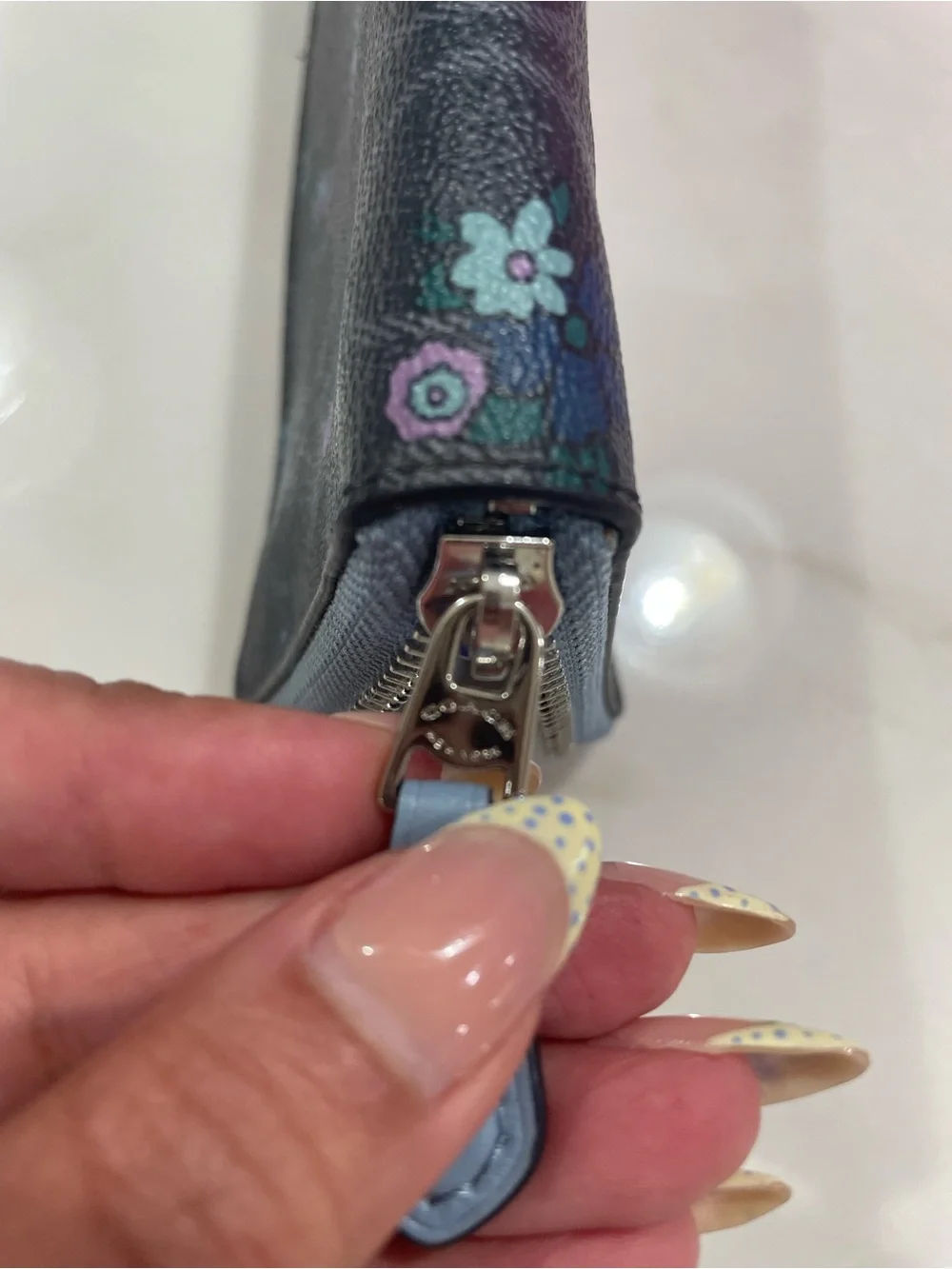 Coach Signature C Ranch Floral Long Zip Around Wallet